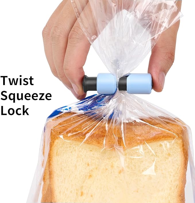10 Pack Squeeze and Lock Bread Bag Clips, Bread Clips Resuable, Bag Clip - Image 3