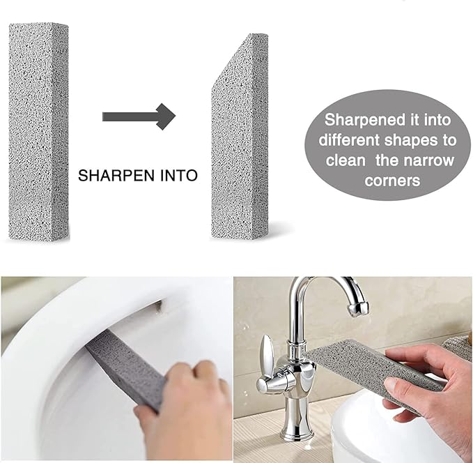 8 Pack Pumice Stone for Toilet Bowl Cleaning, Scouring Stick Remove Toilet Bowl - Image 5