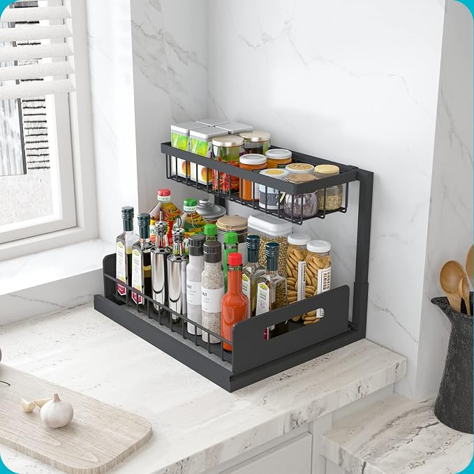 REALINN Under Sink Organizer, Pull Out Cabinet Organizer Slide Out Sink Shelf - Image 5