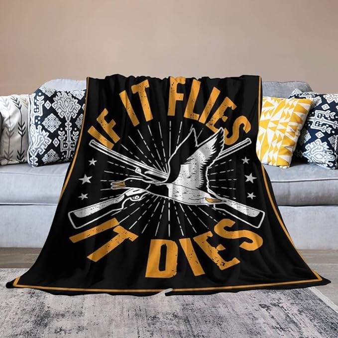 Duck Hunting Blanket Hunting Gifts for Men Goose Hunting Accessories Hunting Throw Blanket for Adults Soft Warm Cozy Fleece Blanket for Couch Sofa Bed 40"x50"