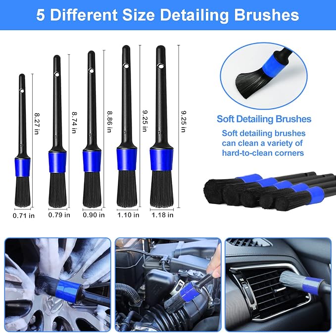 62'' Car Wash Brush Kit Mitt Mop Sponge - Image 5