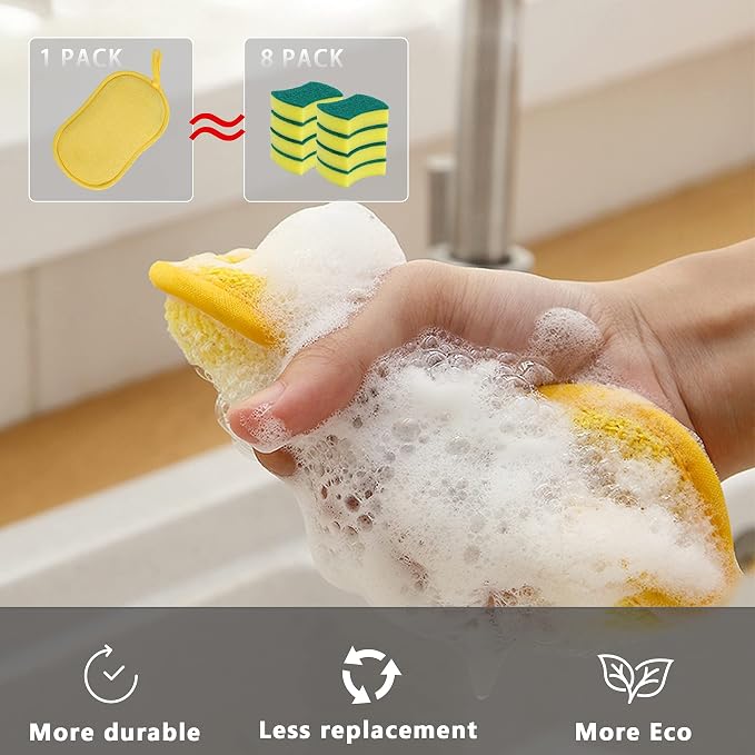 Multipurpose Kitchen Scrub Sponges, Heavy Duty Cleaning Non-Scratch Scrub Sponge - Image 4