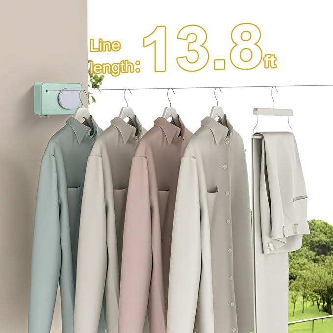Retractable Clothesline Indoor/Outdoor, Anti-Sag - Image 8