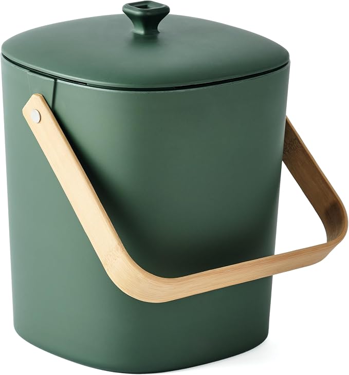 Bamboozle Countertop Compost Bin Kitchen | 1 Gallon | Odorless Composting Bin by Bamboozle