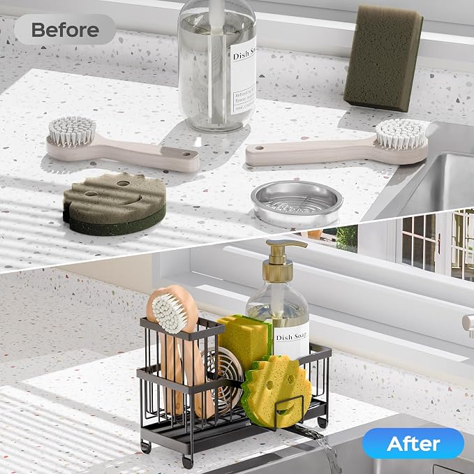 Maifan Kitchen Sink Caddy Organzier Sponge Holder - Image 6