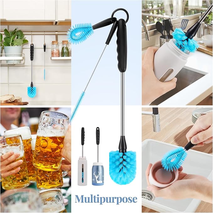 3-in-1 Stainless Steel Bottle Cleaning Brush Set - Image 7