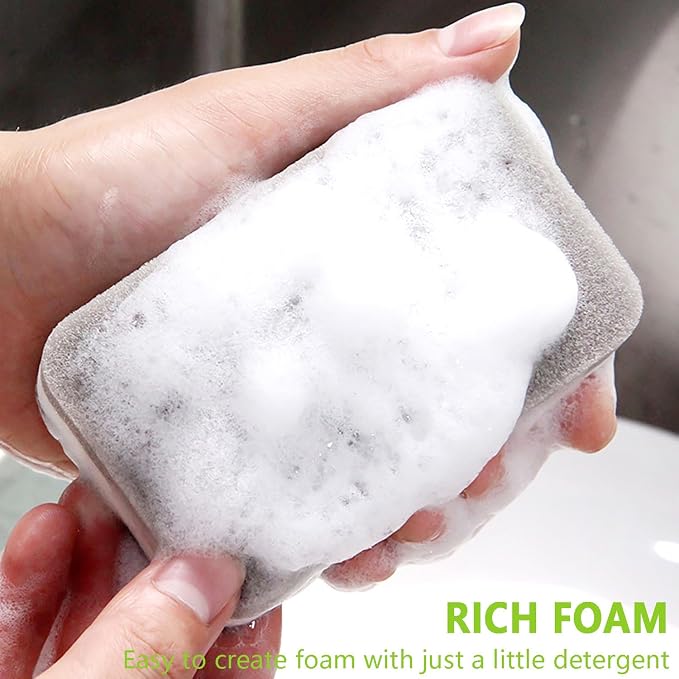 Kitchen Cleaning Sponges, 6 Pack Heavy Duty Scrub Sponges Cleans Fast - Image 5