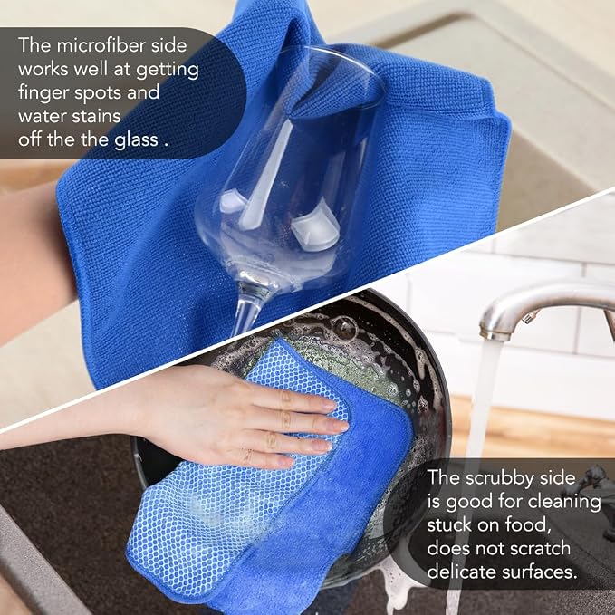 KinHwa Kitchen Washcloths for Dishes Absorbent Microfiber Dish Cloths Quick Dry - Image 2