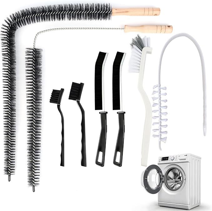 Washing Machine Cleaning Brush, Dryer Vent Cleaner Kit, Crevice Brush by Enpato