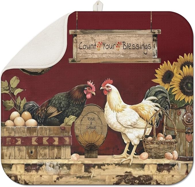 Dish Drying Mat Drainer Pads by Kuyig+Home