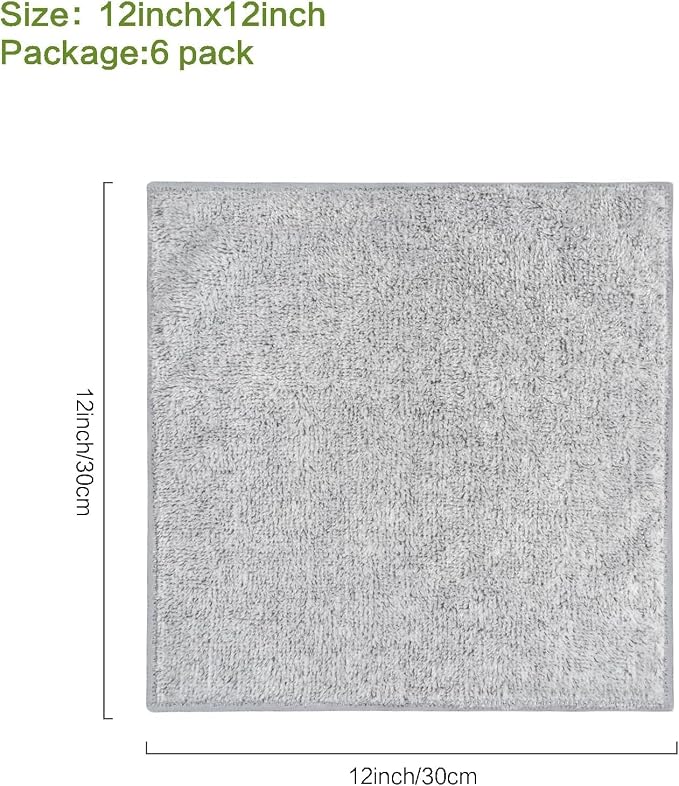 SINLAND Microfiber Face Cloths Highly Absorbent Washcloths Soft Feel Fingertip - Image 2