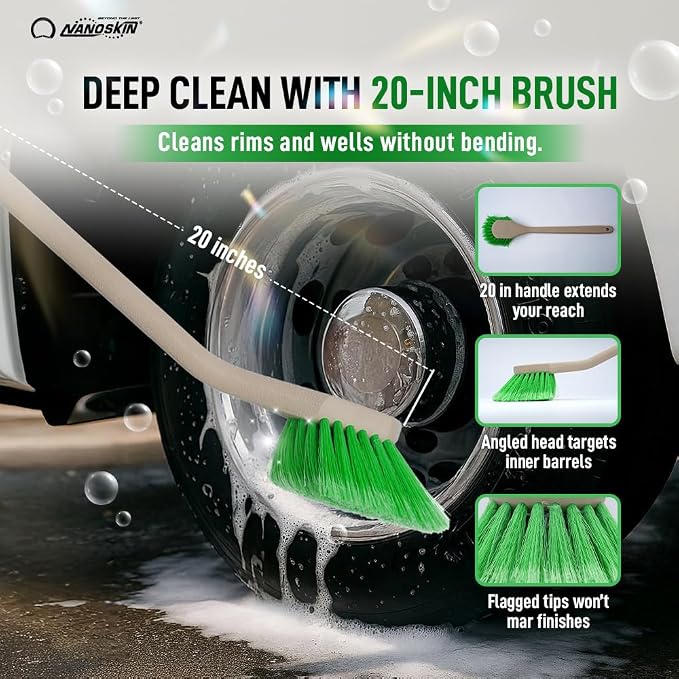 Nanoskin Professional 20-Inch Angled Tire & Wheel Cleaning Brush - Image 2