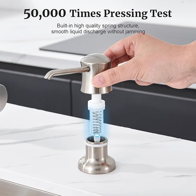 Sink Soap Dispenser for Kitchen Sink Brushed Nickel Upgrade - Image 5