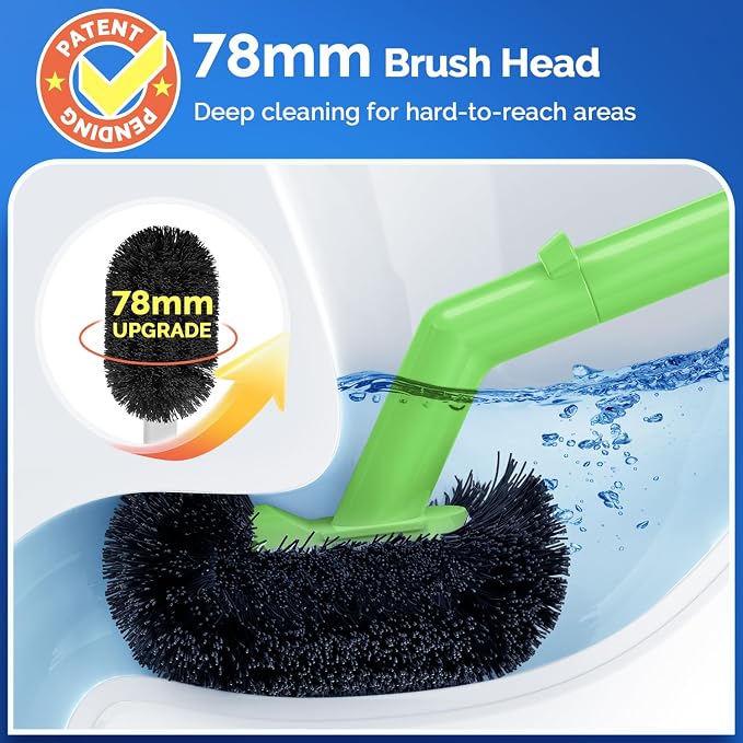 HAMITOR Toilet Plunger Bowl Brush Combo：Heavy Duty Rubber - Image 2
