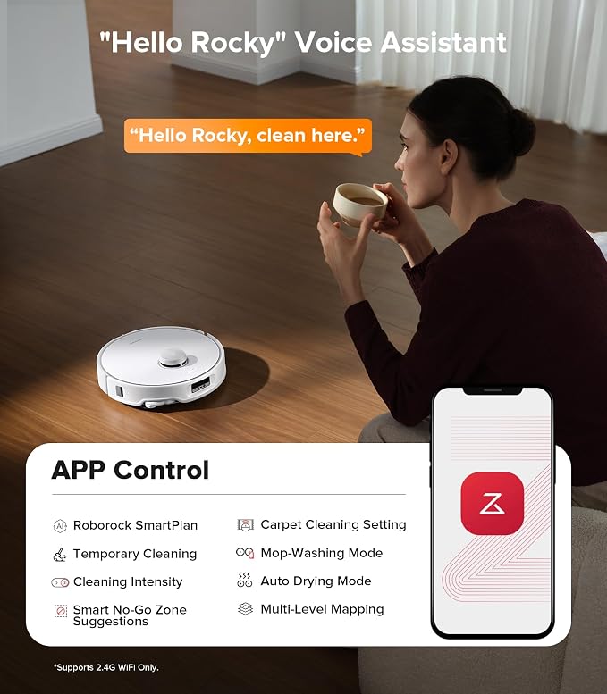 roborock Qrevo Edge Robot Vacuum and Mop, 500Pa Suction, Zero-Tangling - Image 8