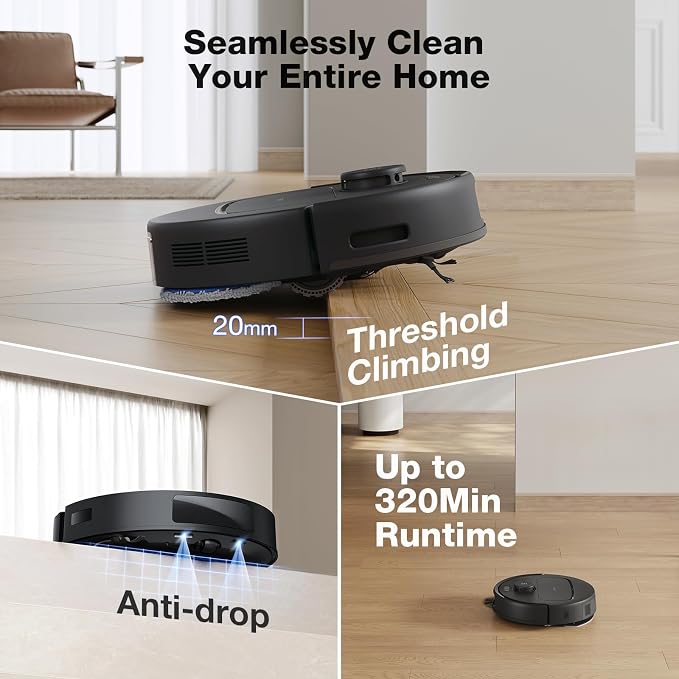 ECOVACS DEEBOT N30 Omni Care Robot Vacuum and Mop, 10000Pa Suction, TruEdge - Image 8