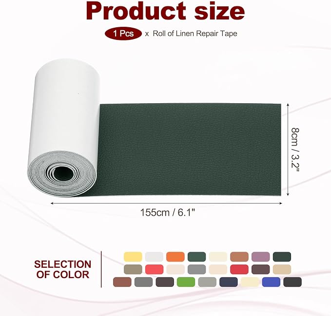 PATIKIL Leather Patches Tape for Furniture, 3.2 x 61 Inch Self Adhesive Vinyl - Image 2