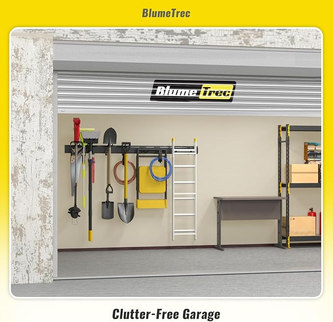 Garage Tool Organizer Wall Mount, 4 Rails - Image 9