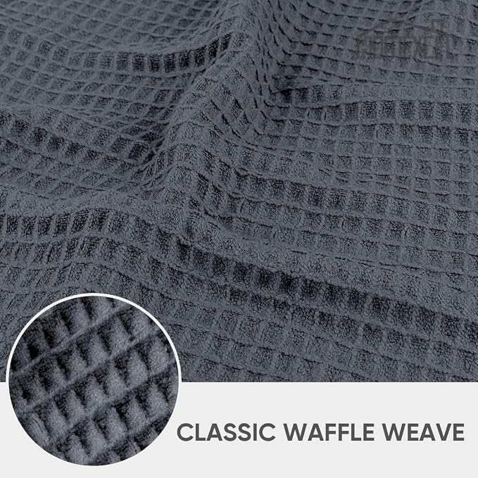 HOMEXCEL Waffle Weave Microfiber Towel, 10 Pack Lint Free Cleaning Rags - Image 2