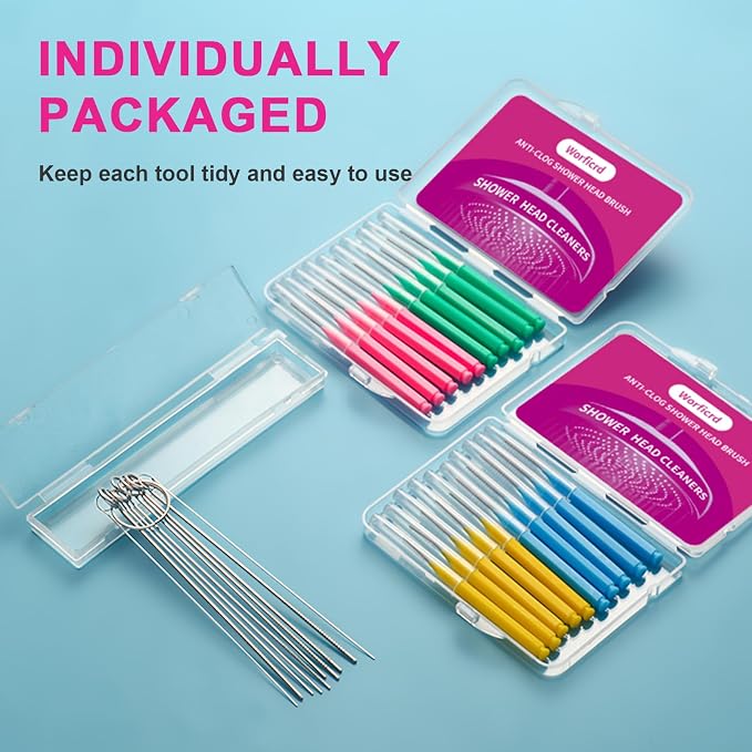 30 Pieces Tiny Brushes for Cleaning Shower Head, Shower Head Nozzle Cleaner - Image 7