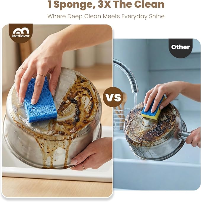 Kitchen Sponges, Non-Scratch Scrub Sponge, Dual Sided Cleaning Sponges - Image 2