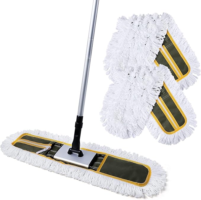 24" Commercial Dust Mop for Floor Cleaning, Heavy Duty Floor Mop by CLEANHOME