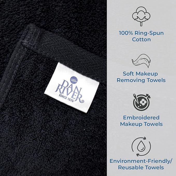 DAN River Black Makeup Towels - Image 6
