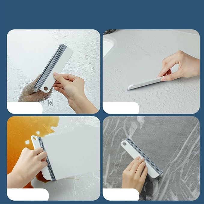 Topyond Silicone Squeegee, Small Portable Bathroom Accessories Water Blade - Image 6