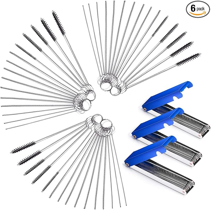 6 Set Carburetor Carbon Dirt Jet Remove Cleaner 39 Cleaning Wires Set + 30 by Petutu