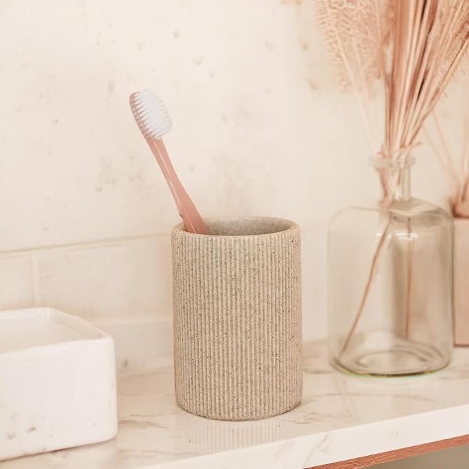 Small Sand Beige Toothbrush Holder - Image 7