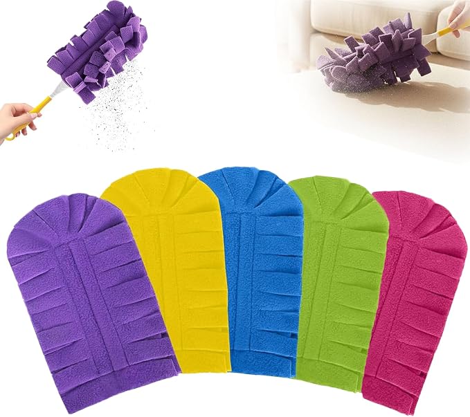 Reusable Dusters for Cleaning, 360° Washable Duster Pads, Heavy Duty Reusable by PUSKIU