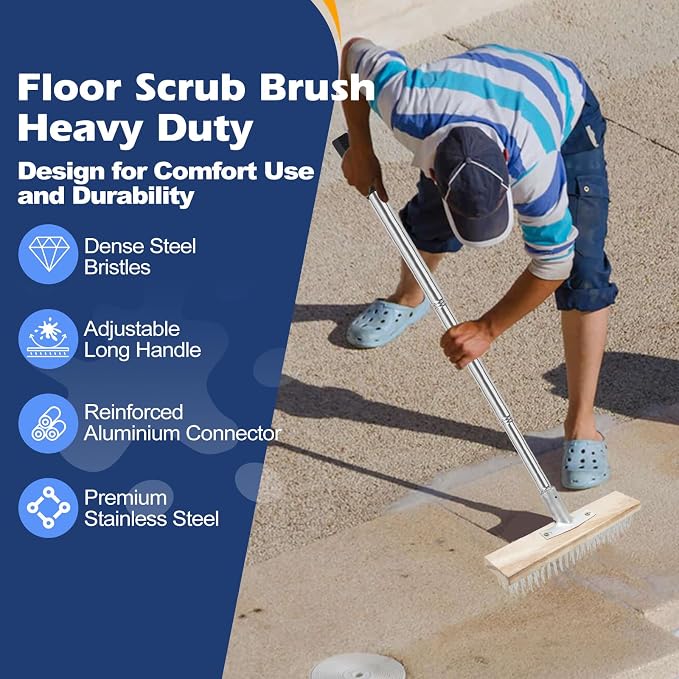 Floor Scrub Brush, Deck Brushes - Image 2
