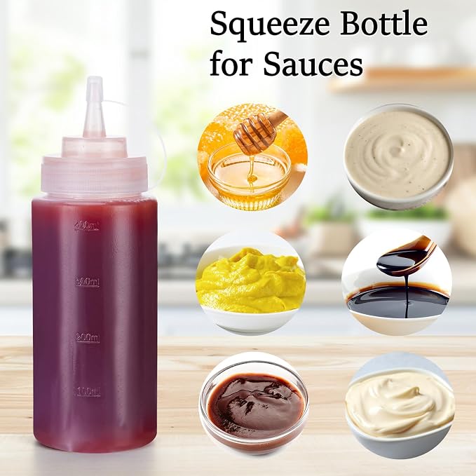 Condiment Squeeze Bottles Ketchup Dispenser, 6 Pack 16oz Squeeze Bottles - Image 5