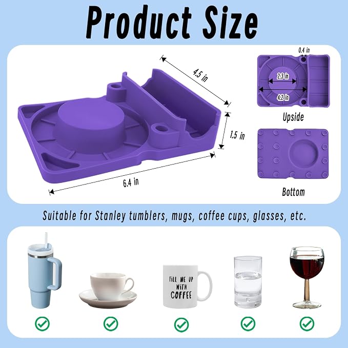 Bottle Drying Rack for Stanley Cup, Food Grade Silicone Holder Stand for Water - Image 2
