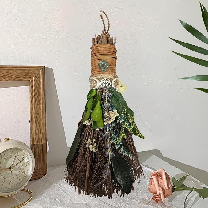 Cinnamon Broom 7.5 Inch Witch Broom by Teeloray