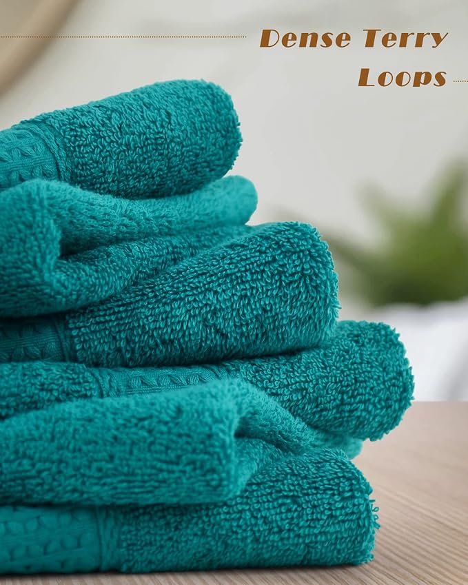 Cleanbear Wash Cloths Turquoise Washcloths - Image 4