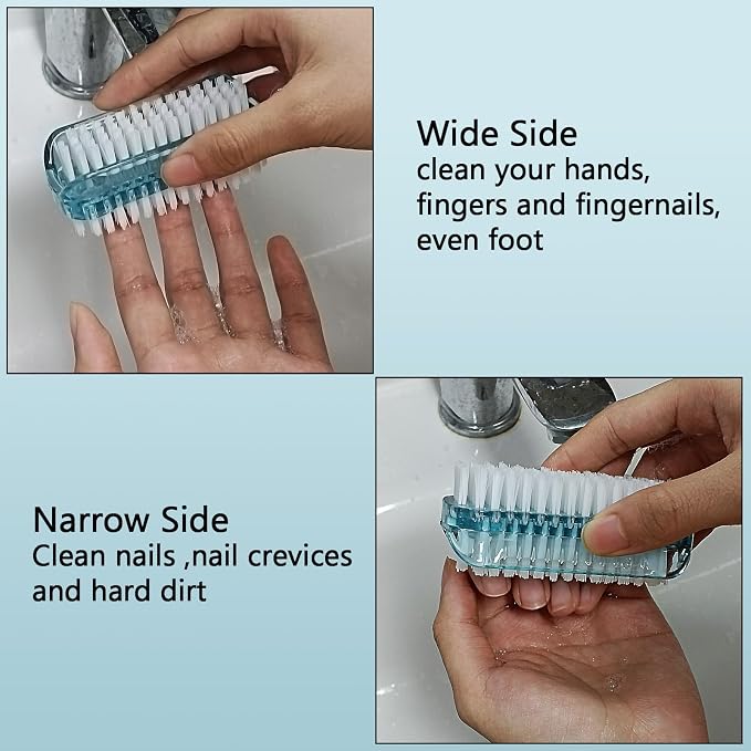 9 Pack Dual-Sided Nail Brush Set, Hand Fingernail Scrub Brushes - Image 3