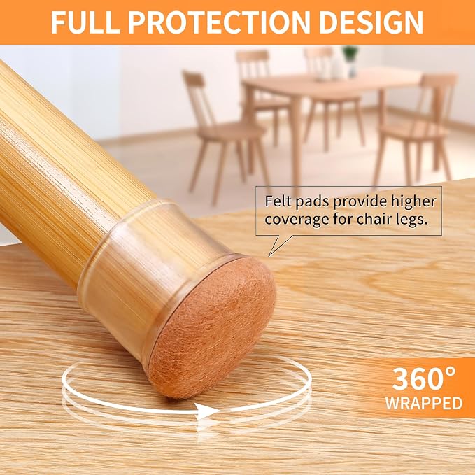 Ezprotekt 8 Pcs Extra Large Chair Leg Protectors - Image 3
