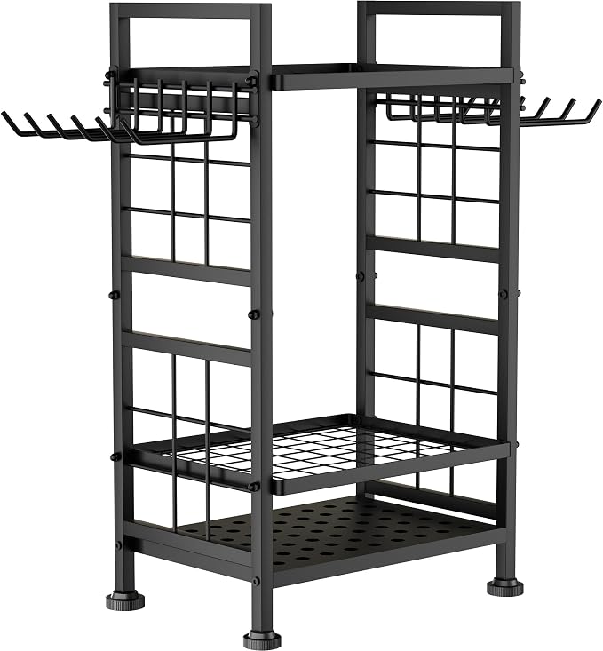 3 Tier Garden Tool Organizer, Garage Storage and Organization, Metal Yard Tools - Image 9