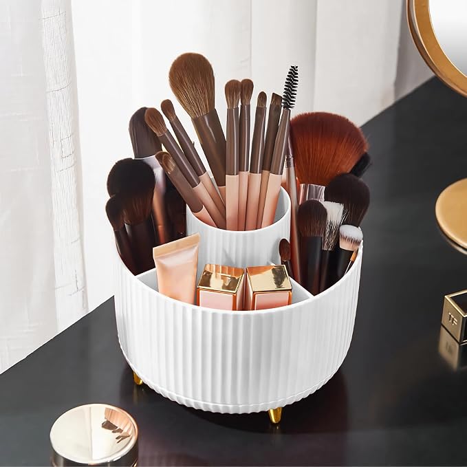 Diesisa Makeup Brush Holder Organizer, 360° Rotating Makeup Brush Organizer by Home