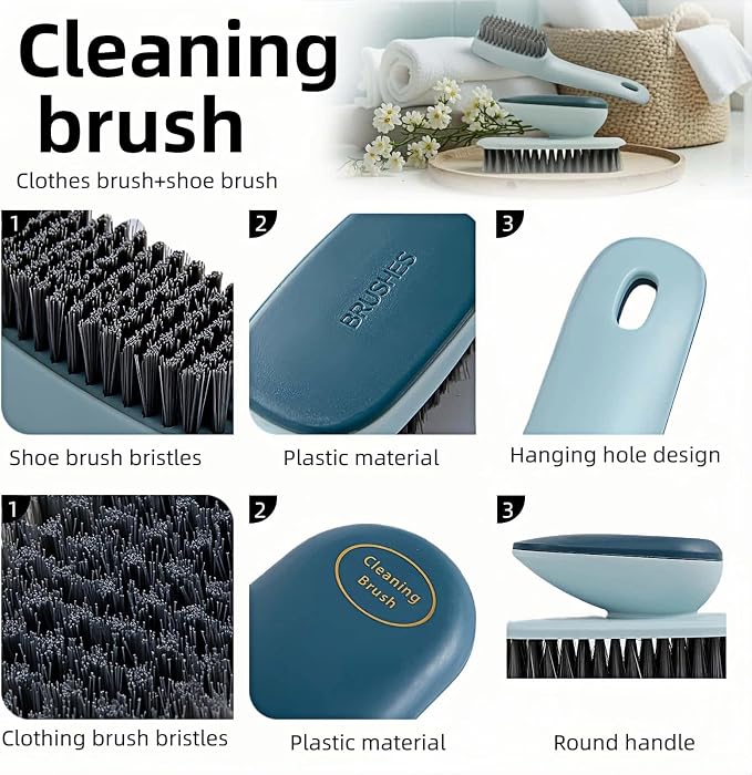 2-Pack Ergonomic Shoe & Laundry Scrub Brush Set - Image 7