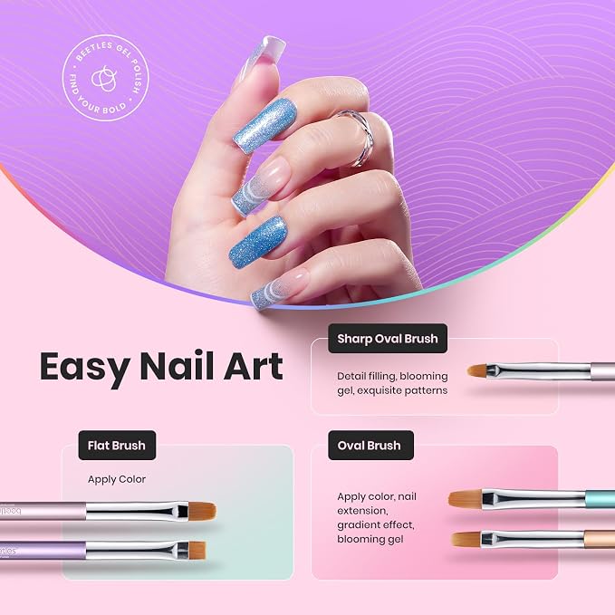 Beetles Gel Nail Art Brushes, DIY Manicure Tools Gift - Image 3
