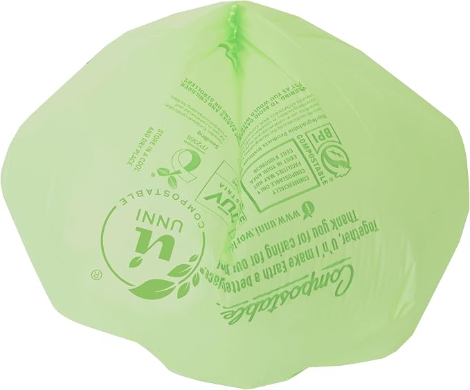 UNNI Compostable Trash Bags, 44-55 Gallon / 208 Liter, Extra Thick 1.38 mil - Image 4