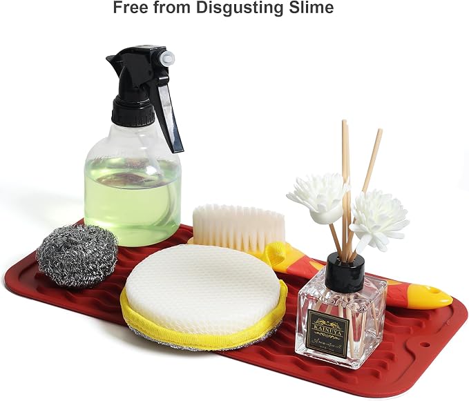 ZLR Silicone Dish Drying Mat for Kitchen Counter, Eco-Friendly Fast Dry Dish Mat - Image 8