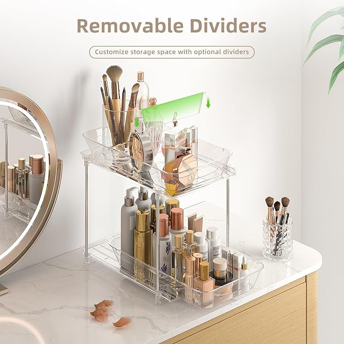 Under Sink Organizer, Bathroom Organizers and Storage, 2 Tier Multi-Use Pull - Image 4