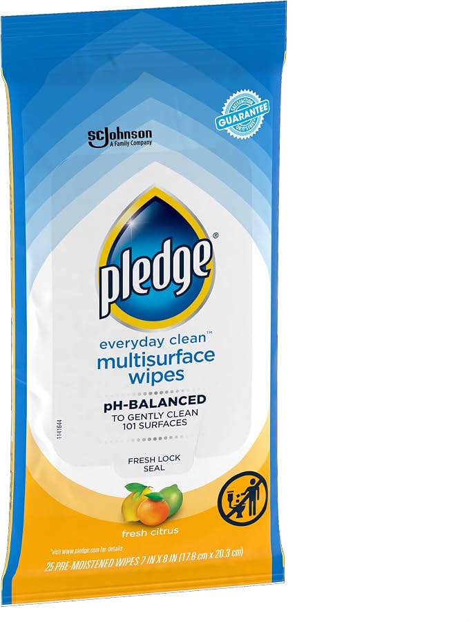 Pledge Multi Surface Everyday Wipes Fresh Citrus - Image 4
