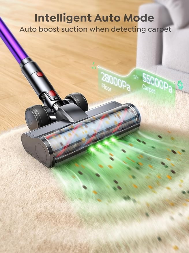 Cordless Vacuum Cleaner, 650W 55KPA 70 Mins Vacuum Cleaners - Image 5