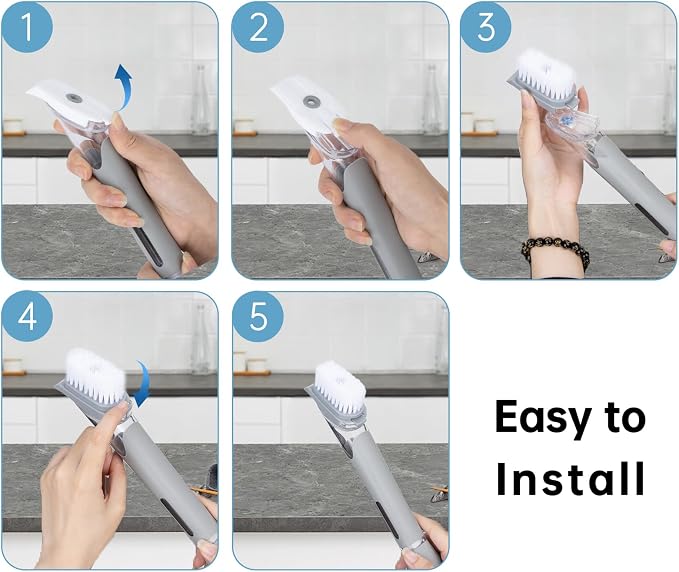 4 Pack Dish Brush Refills Compatible - Image 3