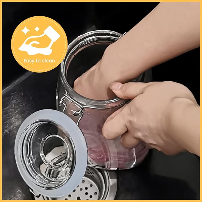 Glass Jars with Airtight Lid, Large Glass Food Storage Jars, 3 Pack Wide Mouth - Image 5