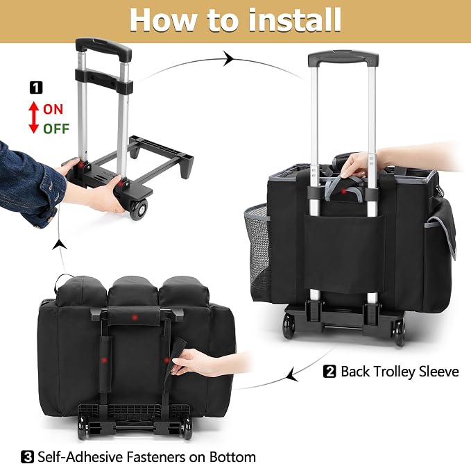 Large Cleaning Caddy with Detachable Trolley & Shoulder Strap, Cleaning - Image 4